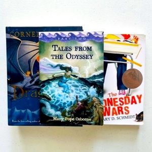 (3) New/Like New Book Bundle Dragon Rider, Odyssey, Wednesday Wars